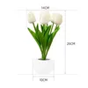 Dekorative Blumen LED leuchtender Tulpenstrauß Künstliche gefälschte Tulpenblume für Muttertag, Geburtstag, Hochzeit, Party, Dekoration, Geschenk, Zuhause