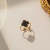 مصمم خاتم المجوهرات شامروك حلقة كلاسيكية الماس الفراشة خاتم الزفاف للسيدات