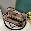 Katoenen Emmer Zak String Zomer Strandtas Schoudertas Onderarmtas Vrouwen Tote Tassen Handtas Crossbody Tassen Stoffen Voering Borduurwerk Bloem Rits Meerdere Zakken