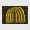 Paintings Yayoi Kusama Purple Pumpkin Canvas Painting Abstract Posters And Prints Wall Art Pictures For Living Room Cuadros Home Dec Dhgmd