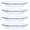 Dinnerware Sets China Retro Style Enamel Plates Fruits Dishes Decorative Multi-function Serving Blue Tray