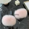 Slippers Fluffy Fur Slides Summer Women Fox Fur Slippers Indoor House Ladies Fur Sandals Furry Flip Flops Plush Shoes Woman Fuzzy Flat J230712