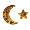 Festdekoration Eid Mubarak Moon Star Serveringsbricka Bordsservis Dessert Mat Förvaring Behållare Tallrik Ramadan Muslimsk islamisk heminredning