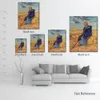 Toile Art Impressionniste Vieille Femme Assise Vincent Van Gogh Paysage Peinture À La Main Romantique Décor pour Cuisine