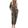 2023 Women's Sleep Outwear Home Set Woman's Lounge European American Autumn Winter Tie Dye Printed Long Sleeve Pants Split Pajamas