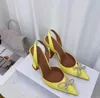 223 Bayan Sandalet Tasarımcı Topuklar Su Dravat Ayçiçeği Tokalı Moda Partisi Düğün Posty Toe Pompalar Konforlu Cowhide Seksi Gelinlik Kadın Ayakkabı Kutusu