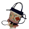 Evening Bags Vintage TasselEmbroidery Summer Shoulder Bag Retro Ethnic Style Crossbody For Women Girl Large Capacity Bucket