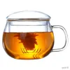 Tazze Tazza da tè in vetro per stufa Ufficio Resistente al calore Tè ad alta temperatura Latte Fiore rosa Tazza Tazza da tè Forniture per la casa R230712