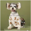 Car Dvr Dog Apparel Pet Cute Clothes Coat For Puppy High Quality Beige Bear Design Cardigan Sweater Poodle Jacket Drop Delivery Home G Dh5Zj