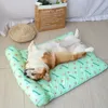 Coussin de refroidissement de glace pour animaux de compagnie d'été tapis de couchage de refroidissement pour chien lit de chien confortable, nid de chien avec oreiller