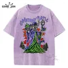 メンズ Tシャツ Granddaddy Puple クラシックグラフィックウォッシュシャツ綿女性と男性 Tシャツ半袖ヴィンテージ Tシャツ夏服男性