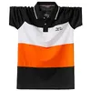 T-shirts pour hommes Stripe Polo Shirt Hommes Grande Taille 6XL Chemises À Manches Courtes D'été Respirant Couleur Contraste Coton Tops Plus 5XL 230711