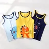 Vest 3pcs Lot Boys Girls Summer Undershirt Singlet Shirts Kids Dino Unicorn Cotton T shirt Top Camisoles Underwear Tanks Size 90 155 230711