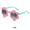 Güneş gözlüğü çok renkli moda çocuk ayçiçeği bebek UV koruması