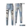 Jeans pour hommes Mens Designer Skinny Desig Long Hippop Autocollant Broderie Slim Denim Straight Streetwear Taille En Gros Drop Delivery Ap Dh7Db