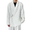 Men's Suits Men Suit Coat Clothes Pin Decor Anti-wrinkle Solid Color Long Sleeves Streetwear