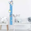 Autres autocollants décoratifs animaux de bande dessinée hauteur mesure autocollant mural licorne dinosaure papier peint pour chambre d'enfant pépinière enfant croissance règle croissance graphique x0712