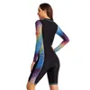 Maillots de bain pour femmes mode belle imprimé à manches longues une pièce costume de surf Sports nautiques crème solaire plage natation bateau à moteur vêtements