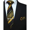 Bow Ties Ricnais Design 8cm Fliral Tie Set Purple Red Stripend Silk Pocket Square Necktie And Clip Sets For Men Business Wedding