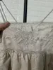 カジュアルドレス ザック AiIsa 夏の女性のファッションレトロエスニック甘いホルターオフショルダー刺繍リネンブレンドホリデーミディドレス
