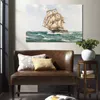 High Quality the Fleets Scout Montague Dawson Painting Marine Landscapes Canvas Art for Reading Room