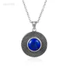 Pendant Necklaces Sterling Silver 925 Necklace Natural Lapis Lazuli Stone Pendants Necklace for Women Gift Simple Fashion Fine Jewelry HKD230712