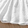 Robes de fille été robes de soirée pour enfants bébé filles robe de princesse coton blanc sans manches broderie vêtements de mode décontractéHKD230712