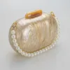 Evening Bags Pearl Acrylic Clutch Marble HandBags Egg Shape Women Bag Wedding Wallets Party Prom Purses Drop