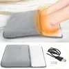 Tapijten USB Elektrische Voet Hand Verwarming Pad Thuis Voeten Warme Pantoffels Winter Warmer Wasbare Mat Kamer Accessoires Drop