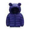 Jackets Kids Light Down Coats Cute Baby Girls Winter Clothes with Ear Hoodie Spring Girl Jacket Toddler Children Clothing for Boys Coat 230711