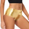 Regatas e shorts femininos Sexy Feminino Couro Sutiã com tiras em formato de estrela Corpete Top Crop Top Bralette Pendurado Bandagem no Pescoço Refletor Prata Colete Boate