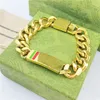 2023 New Fashion Gilded Bracelet Mens Stainless Steel Bracelet High Polishing Gold Bracelet Designer Bracelet Wholesale Colorless