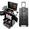 Malas de cabeleireiro profissional carrinho de bagagem caixa de ferramentas salão de cabeleireiro beleza maquiagem grande gaveta de luxo cosméticos