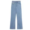 Herren-Jeans, Damen-Hosen mit weitem Bein, hohe Taille, für Damen, Frühling und Sommer, Y2K, weibliche Stickerei, gerade Denim-Hose
