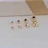 Pierres précieuses en vrac AU 750 18K Or Perle Boule Montages Résultats Bijoux Paramètres Accessoires Pièces Pour DIY Faire Collier Bracelet 10 pcs/lot