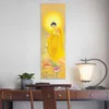 벽 예술 Avalokitesvara Bodhisattva Thangka 불교 스크롤 그림 나무 행거 현실적인 예술 캔버스 그림 L230704