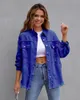 Kvinnors jackor Lossa avslappnad kappa 2023 Denim Hole Tassel Jacket Multi-Color Women's Top S-XXL