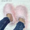 Slippers Outside Fashion Fluffy Sheep Mongolia Fur Sliper Shose For Women And Men T230712