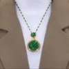 Pendant Necklaces Fashion vintage imitation Hotan Jade charm women's necklace exquisite luxury pendant necklace Girls boys accessories wholesale HKD230712