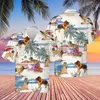 Camicie casual da uomo BLOODHOUND SUMMER BEACH CAMICIA HAWAIIAN 3D All Over Stampato per Harajuku da donna Unisex