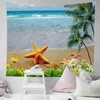 Tapestries Tapestry Wall Background Beautiful Landscape Living Room The Blue Sea Beach Bedroom Decoration Hanging Cloth R230710