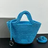 Top Tote Basket Shoulder Shopping Bags Nylon Rope Knitting Large Capacity Underarm Bag Handbags Totes designer Handbag Purse Women Crossbody Adjustable strap