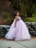 Abiti da ragazza Abito da tutu per ragazza di fiori rosa e grigio Abito da sposa in tulle Abiti da sposa per ragazze Robe Demoiselle Rose Abiti per bambina per bambini HKD230712