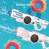 Gun Toys Electric Water Gun Toy Super Automatic Burse Water Waters Ploming Bool Peach Party Game Water Water Fighting For Kids Gift 230711