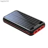 Solar Power Bank 30000 mAh Solar Ladegerät 3 USB Ports Externe Batterie Powerbank Für Xiaomi iPhone 12 11 Smartphone mit LED Licht L230712