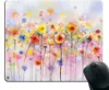 Akvarell Flower Pads Blommor i mjuka färger och blommönster Suddig stil Marinröd Orange Best Gaming Mouse Pad 9,5x7,9 In