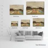 Hand Painted Textured Canvas Art Bulb Fields Vincent Van Gogh Painting Still Life Dining Room Decor