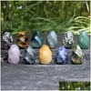 Stone Mini Torch Statue Natural Carved Decoration Quartz Hand Polished Healing Crystal Reiki Trinket Gift Room Ornament Drop Deliver Dhekg