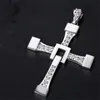 Colliers pendentif collier croix rapide et furieux Dominic Toretto collier pendentif croix strass collier en acier inoxydable pour hommes HKD230712