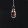 Pendant Necklaces 1pcs Natural Stone Seven Chakra Spiritual Pendulum Healing Crystals Charms For Jewelry Making DIY